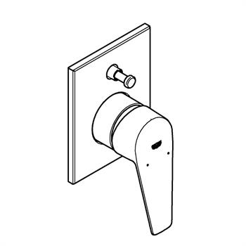 Grohe BauEdge Ankastre Banyo Bataryası, Krom, 29353001