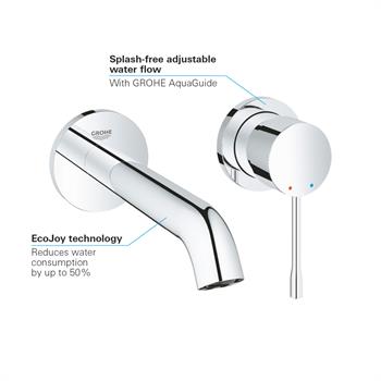 Grohe Essence New Duvardan Ankastre Lavabo Bataryası (Sıva Üstü Grubu) Krom, 29192001