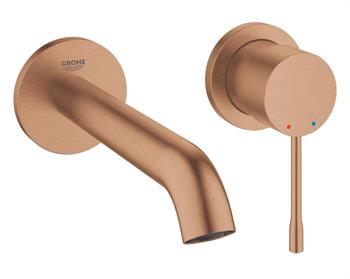 Grohe Essence New Duvardan Ankastre Lavabo Bataryası (Sıva Üstü Grubu), Fırçalı Bakır, 29192DL1