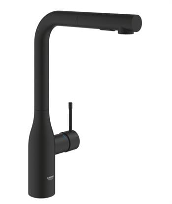 Grohe Essence Spiralli Eviye Bataryası, 2 Akışlı, Hayalet Siyah, 30504KF0