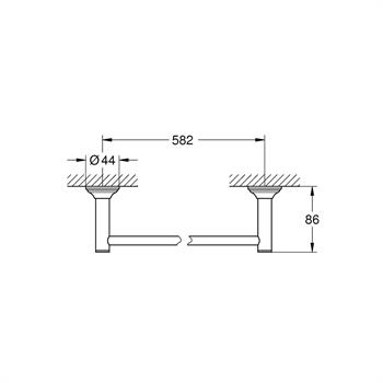 Grohe Essentials Authentic Havluluk, Krom, 40653001