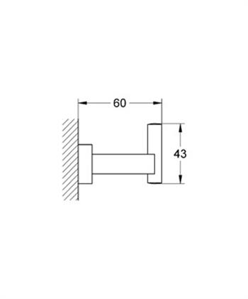 Grohe Essentials Cube Askı, Krom, 40511001