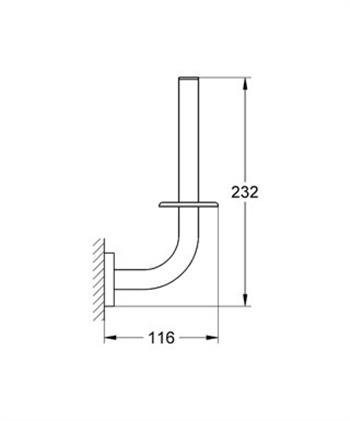 Grohe Essentials Dikey Tuvalet Kağıtlığı, Krom, 40385001