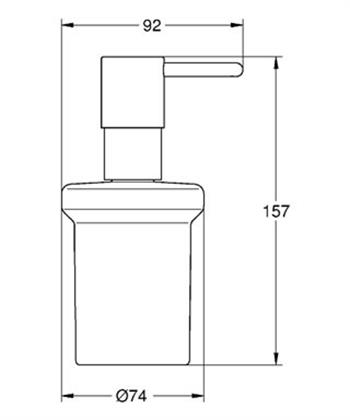 Grohe Essentials Duvara Monte Sıvı Sabunluk (Tutacağı Hariç), KromGrohe Essentials Duvara Monte Sıvı Sabunluk Krom, 40394001