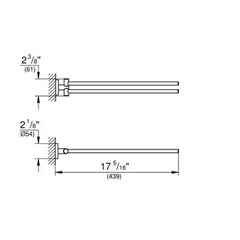 Grohe Essentials İkili Havluluk, Sert Grafit, 40371A01