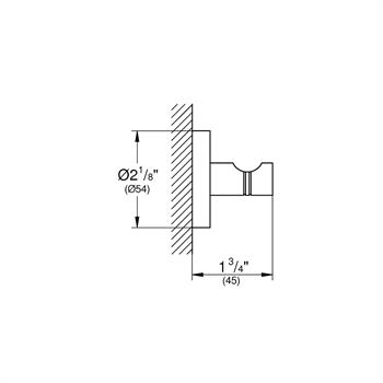Grohe Essentials Tekli Havlu/Bornoz Askısı, Fırçalı Sert Grafit, 40364AL1