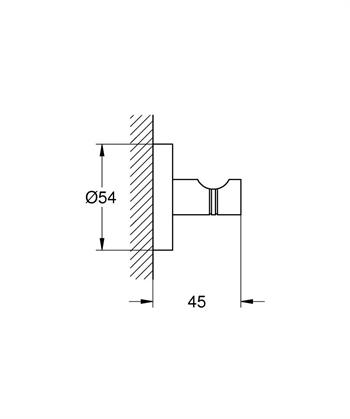Grohe Essentials Tekli Havlu/Bornoz Askısı, Mat Siyah, 1024602430