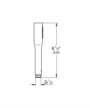 Grohe Euphoria Cosmopolitan Stick El Duşu, 1 Akışlı, Hayalet Siyah, 22126KF0