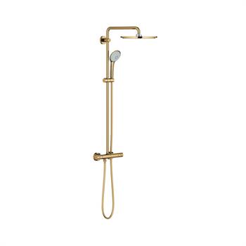Grohe Euphoria System 310 Duvara Monte Termostatik Duş Bataryalı Duş Sistemi, Altın,  26075GL0 