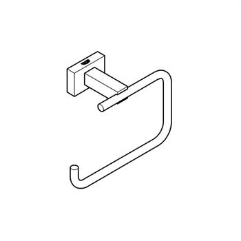 Grohe Eurocube Tuvalet Kağıtlığı Kapaksız, Fırçalı Sert Grafit, 40507AL1