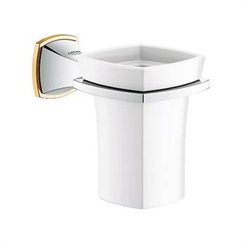 Grohe Grandera Seramik Fırçalık Ve Tutacağı, Krom-Altın, 40626IG0