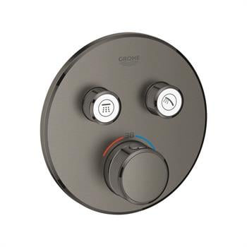 Grohe Grohtherm SmartControl Ankastre Termostatik Banyo/Duş Bataryası (Sıva Üstü Grubu), 2 Yollu, Fırçalı Sert Grafit, 29119AL0