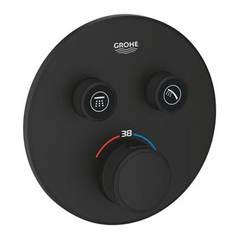 Grohe Grohtherm SmartControl Ankastre Termostatik Banyo/Duş Bataryası (Sıva Üstü Grubu), 2 Yollu, Hayalet Siyah, 29507KF0