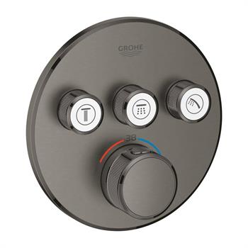 Grohe Grohtherm SmartControl Ankastre Termostatik Banyo/Duş Bataryası (Sıva Üstü Grubu), 3 Yollu, Fırçalı Sert Grafit, 29121AL0
