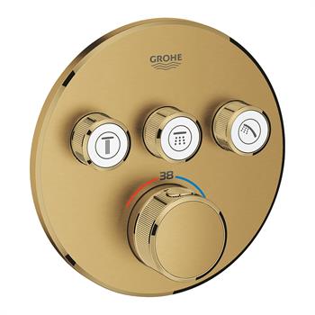 Grohe Grohtherm SmartControl Ankastre Termostatik Banyo/Duş Bataryası (Sıva Üstü Grubu), 3 Yollu, Fırçalı Altın, 29121GN0