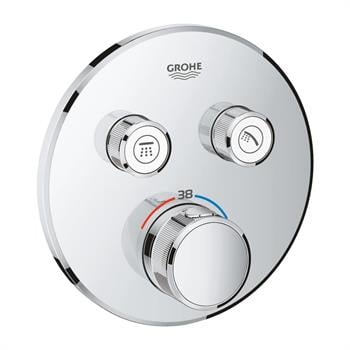 Grohe Grohtherm SmartControl Çift Valfli Akış Kontrollü, Ankastre Termostatik Banyo Bataryası (Sıva Üstü Grubu) Krom, 29119000