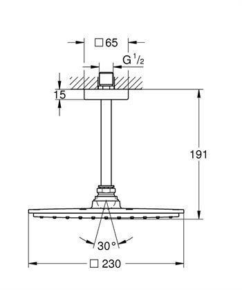 Grohe Rainshower Allure Tepe Duşu, 23 cm (Tavandan) Krom, 26065000