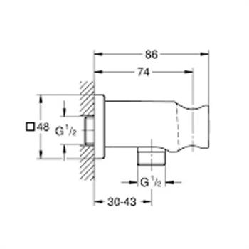 Grohe Rainshower Duş Çıkış Dirseği Krom, 26659000