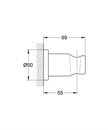 Grohe Rainshower El Duşu Askısı, Altın, Krom, 27074GL0
