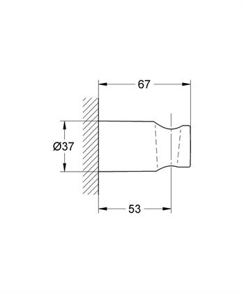 Grohe Relaxa Duş Cıkış Dirseği, Krom, 27056000