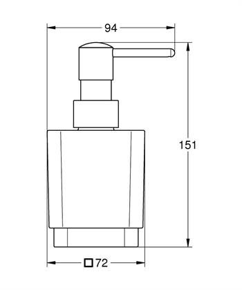 Grohe Selection Cube Sıvı Sabunluk, Duvardan, Krom, 40805000