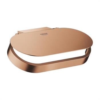 Grohe Selection Kapaklı Tuvalet Kağıtlığı, Fırçalı Bakır, 41069DL0