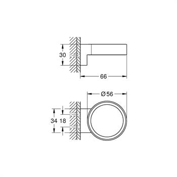 Grohe Selection Sabunluk tutacağı Krom, 41027000