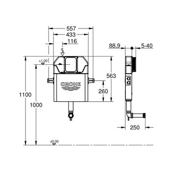 Grohe Solo İnce Helataşı İçin Gömme Rezervuar, 39682000
