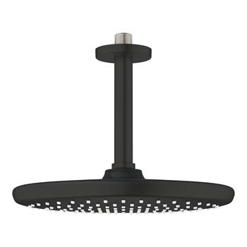Grohe Tempesta 250 Yuvarlak Tepe Duşu Tek Akışlı, 25 cm (Tavandan Dirsek Dahil), Mat Siyah, 266692430