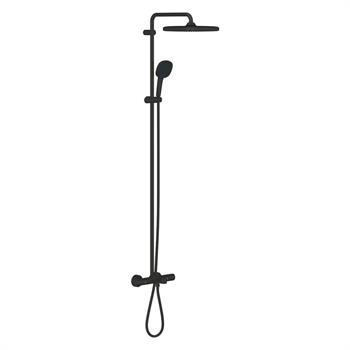 Grohe Tempesta System 250 Cube Duvara Monte Termostatik Banyo Bataryalı Duş Kolonu, Mat Siyah, 266912431