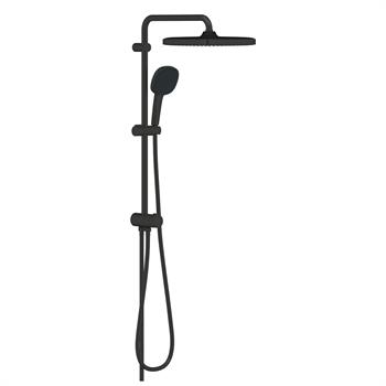 Grohe Tempesta System 250 Cube Kare Duş Başlıklı Duvara Monte Duş Sistemi, Mat Siyah, 269772431