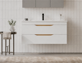 Orka Lena 100 cm Mat Beyaz Banyo Dolabı Alt Modül Ve Lavabo (Çekmeceli), 5008796