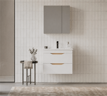 Orka Lena 65 cm Mat Beyaz Banyo Dolabı Takımı (Çekmeceli ,Dolaplı Ayna), 5008803