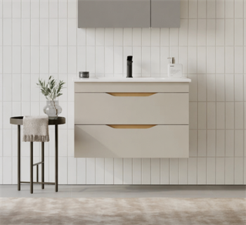 Orka Lena 85 cm Çöl Beji Banyo Dolabı Alt Modül Ve Lavabo (Çekmeceli), 5008050