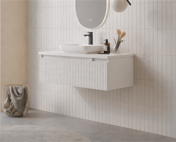 Orka Lentia 100 cm Mat Beyaz Banyo Dolabı Alt Modül Ve Lavabo, 5007086