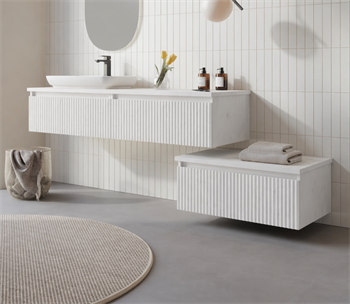 Orka Lentia 160 cm Mat Beyaz Banyo Dolabı Alt Modül Ve Lavabo, 5008212