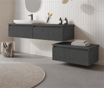 Orka Lentia 160 cm Mat Antrasit Banyo Dolabı Alt Modül Ve Lavabo, 5008211