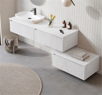 Orka Lentia 160 cm Mat Beyaz Banyo Dolabı Alt Modül Ve Lavabo, 5008212