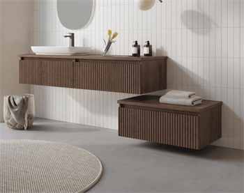 Orka Lentia 160 cm Ceviz Banyo Dolabı Alt Modül Ve Lavabo, 5008213
