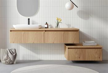 Orka Lentia 160 cm Meşe Banyo Dolabı Alt Modül Ve Lavabo, 5008215