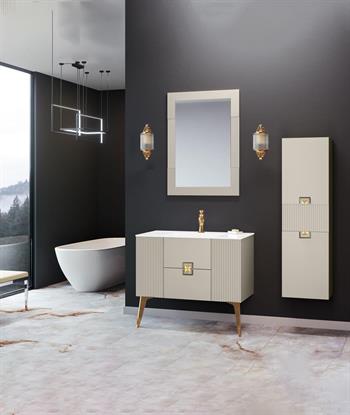 Orka Adria 100 cm Dublin Banyo Dolabı Takımı