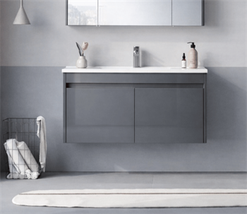 Orka Arno 100 cm Bazalt Gri Banyo Dolabı Alt Modül ve Lavabo (Kapaklı) , 5008757