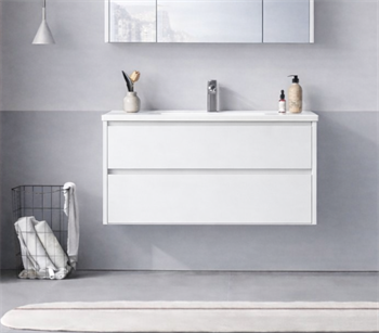 Orka Arno 100 cm Parlak Beyaz Banyo Dolabı Alt Modül ve Lavabo (Çekmeceli) , 5008756