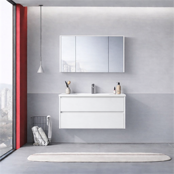 Orka Arno 100 cm Parlak Beyaz Banyo Dolabı Takımı (Çekmeceli) , 5008762