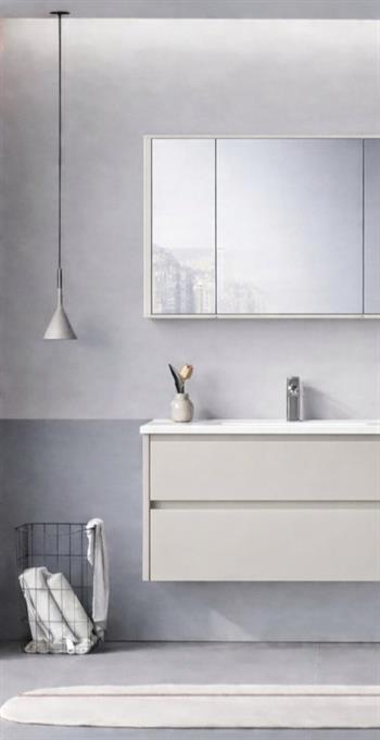 Orka Arno 100 cm Parlak Kaşmir Banyo Dolabı Takımı (Çekmeceli) , 5008761