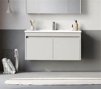 Orka Arno 100 cm Parlak Kaşmir Banyo Dolabı Alt Modül ve Lavabo (Kapaklı) , 5008758