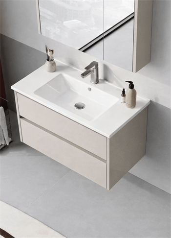 Orka Arno 100 cm Parlak Kaşmir Banyo Dolabı Alt Modül ve Lavabo (Çekmeceli) , 5008755