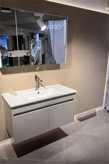 Orka Arno 100 cm Parlak Kaşmir Banyo Dolabı Takımı (Kapaklı) , 5008764