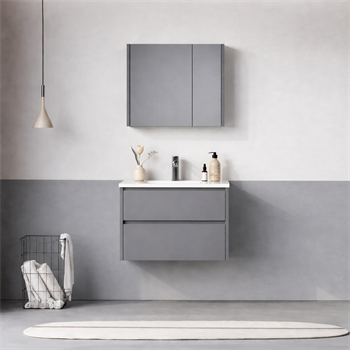 Orka Arno 65 cm Bazalt Gri Banyo Dolabı Takımı (Çekmeceli) , 5008772