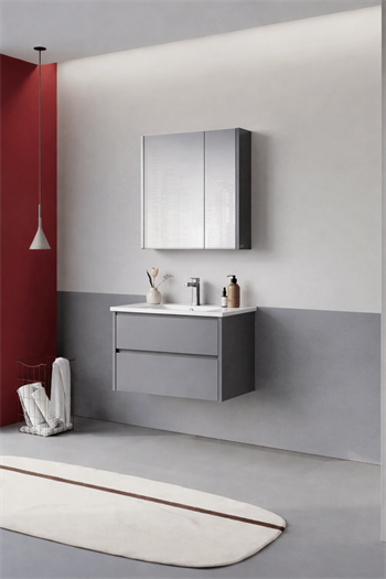 Orka Arno 65 cm Bazalt Gri Banyo Dolabı Takımı (Çekmeceli) , 5008772